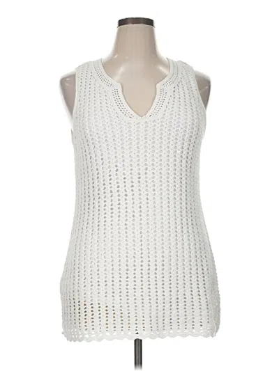 Pre-owned Ny Collection Casual Dress In White