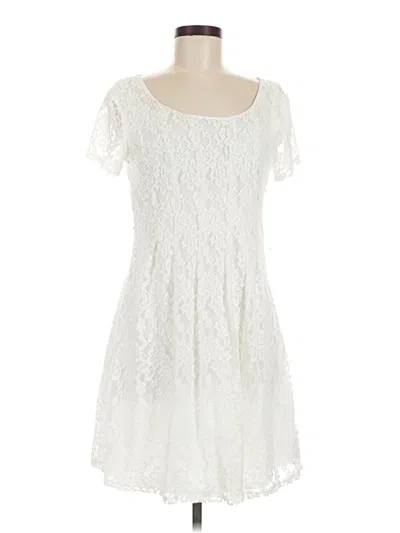 Pre-owned Ny Collection Casual Dress In White