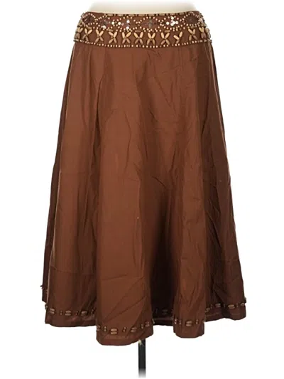 Pre-owned Ny Collection Casual Skirt In Brown