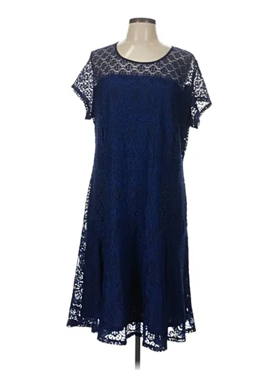 Pre-owned Ny Collection Cocktail Dress In Blue