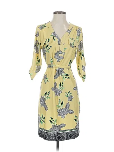Pre-owned Ny Collection Cocktail Dress In Yellow