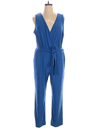 Pre-owned Ny Collection Jumpsuit In Blue