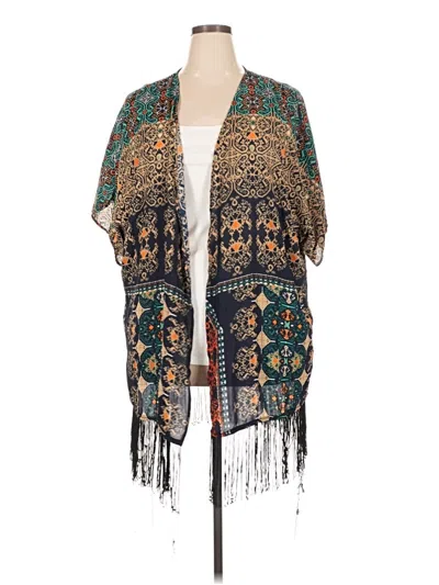 Pre-owned Ny Collection Kimono In Teal