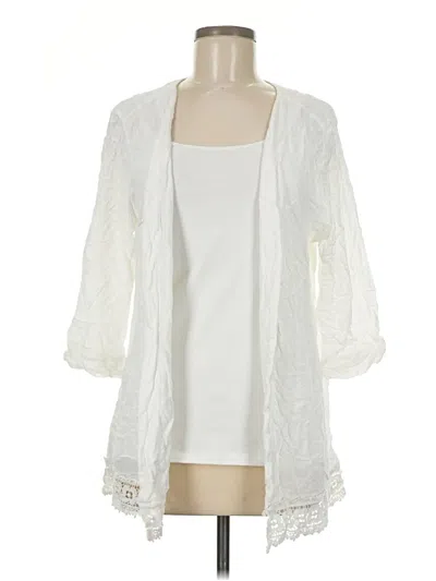 Pre-owned Ny Collection Kimono In White
