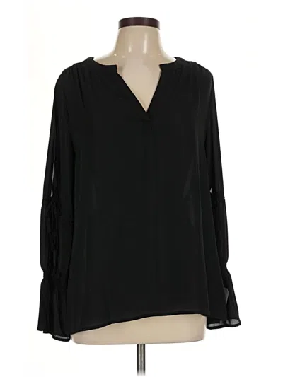 Ny Collection Long Sleeve Blouse In Black