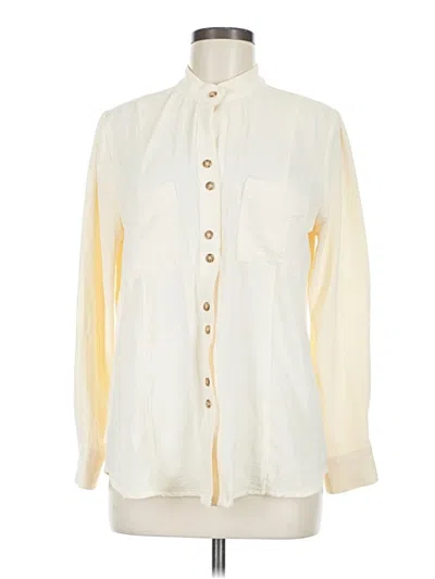 Pre-owned Ny Collection Long Sleeve Blouse In Ivory