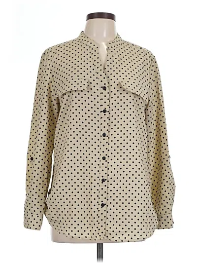 Pre-owned Ny Collection Long Sleeve Blouse In Ivory