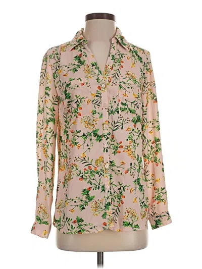 Pre-owned Ny Collection Long Sleeve Blouse In Pink