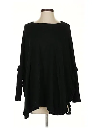 Pre-owned Ny Collection Long Sleeve Top Black Tops