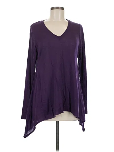 Pre-owned Ny Collection Long Sleeve T-shirt In Purple