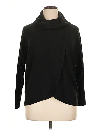 Pre-owned Ny Collection Long Sleeve Turtleneck In Black