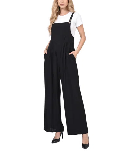 Ny Collection Petite Sleeveless Jumpsuit In Black