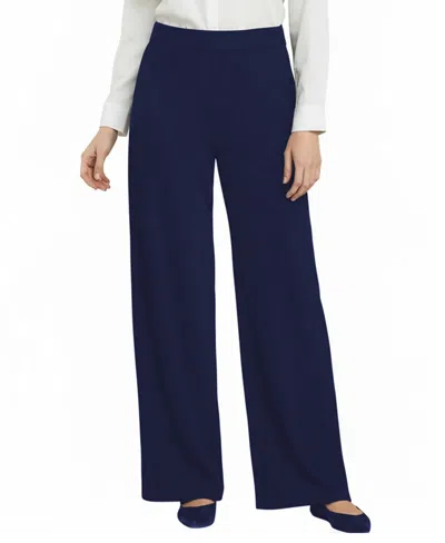 Ny Collection Petite Slim Leg Full-length Pants In Blue