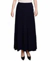Ny Collection Plus Size Wide Yoked Maxi Skirt In Black