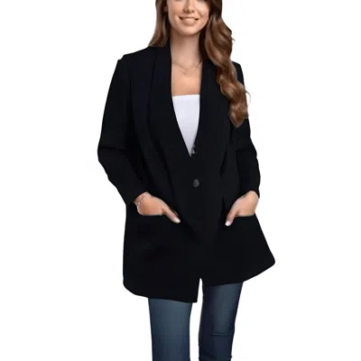 Ny Collection Petites Womens Drapey Business Open-front Blazer