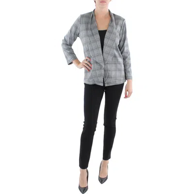 Ny Collection Petites Womens Drapey Office Wear Open-front Blazer In Multi