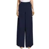 Ny Collection Petites Womens High Rise Wide Leg Palazzo Pants In Blue