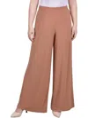 Ny Collection Petites Womens High Rise Wide Leg Palazzo Pants In Multi