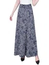 Ny Collection Women's Missy Maxi A-line Skirt With Front Faux Belt With Ring Detail In Grey