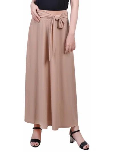 Ny Collection Plus Size Maxi With Sash Waist Tie Skirt In Pink
