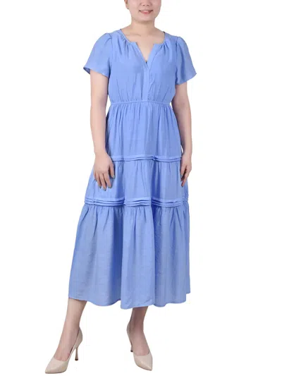 knee length dresses for ladies Lakeview Plaid Smocked Tiered Midi Dress – Sugarlips