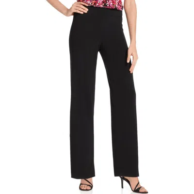 Ny Collection Petites Womens Wide Leg Pull On Palazzo Pants In Black