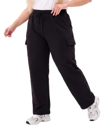 Ny Collection Plus Size Cargo Wide-leg Pants In Multi