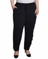 Ny Collection Plus Size Cuffed Long Pants In Black