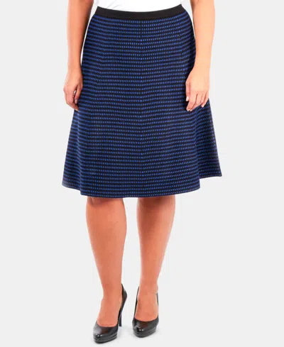 Ny Collection Plus Size Jacquard-knit A-line Skirt In Ellis