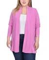 Ny Collection Plus Size Long Sleeve Cardigan Sweater
