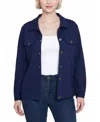 Ny Collection Plus Size Long Sleeve Ponte Jacket In Blue