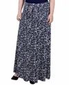 Ny Collection Plus Size Maxi Length Skirt In Multi