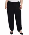 Ny Collection Plus Size Cuffed Long Pants In Black
