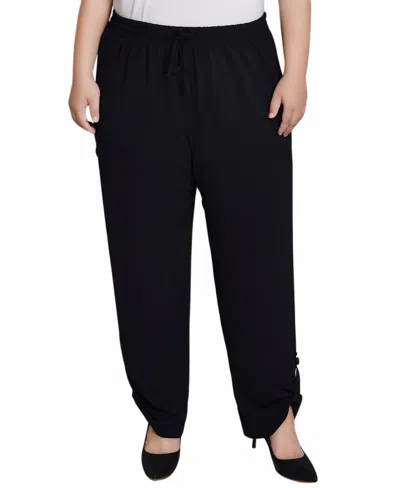 NY COLLECTION PLUS SIZE PULL ON CARGO PANTS