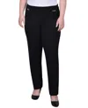 Ny Collection Plus Size Scuba Crepe Ankle Pant In Black