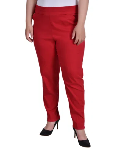Ny Collection Plus Size Scuba Crepe Ankle Pant In Bossanova