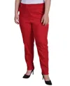 Ny Collection Plus Size Scuba Crepe Ankle Pant In Red