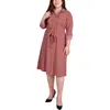 NY COLLECTION PLUS WOMENS BUTTON DOWN COLLARED SHIRTDRESS