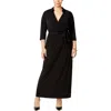 Ny Collection Plus Womens Faux-wrap A-line Maxi Dress