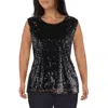 Ny Collection Plus Womens Sequined Polyester Tank Top