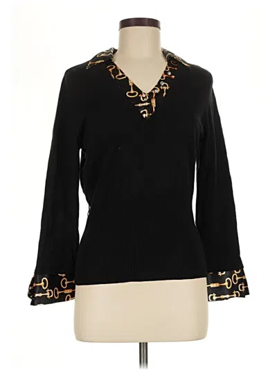 Pre-owned Ny Collection Pullover Sweater In Black
