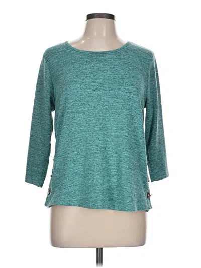 Pre-owned Ny Collection Pullover Sweater In Blue
