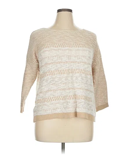 Pre-owned Ny Collection Pullover Sweater In Brown