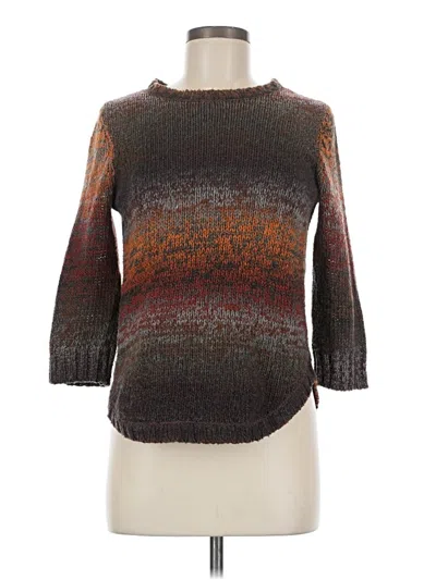 Pre-owned Ny Collection Pullover Sweater In Brown