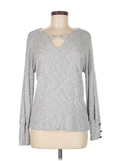 Pre-owned Ny Collection Pullover Sweater In Gray