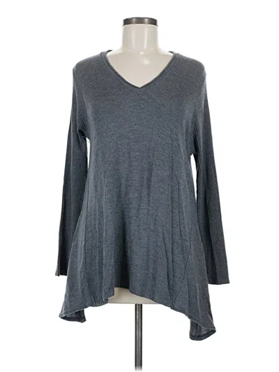 Pre-owned Ny Collection Pullover Sweater In Gray