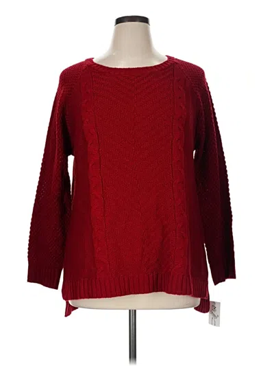 Pre-owned Ny Collection Pullover Sweater In Red