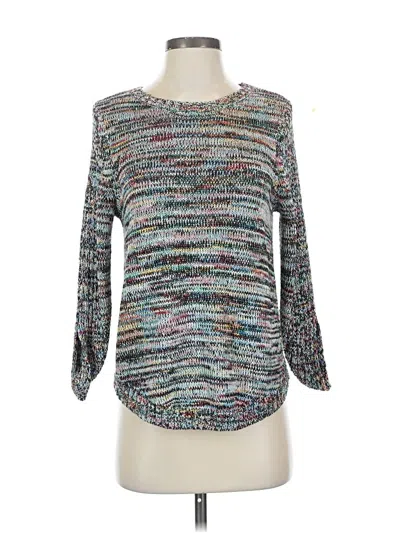 Pre-owned Ny Collection Pullover Sweater In Silver