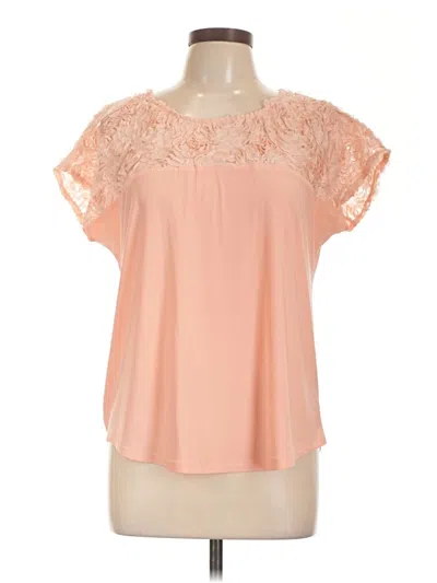 Pre-owned Ny Collection Short Sleeve Blouse In Pink