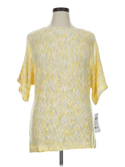 Ny Collection Short Sleeve Blouse In Yellow